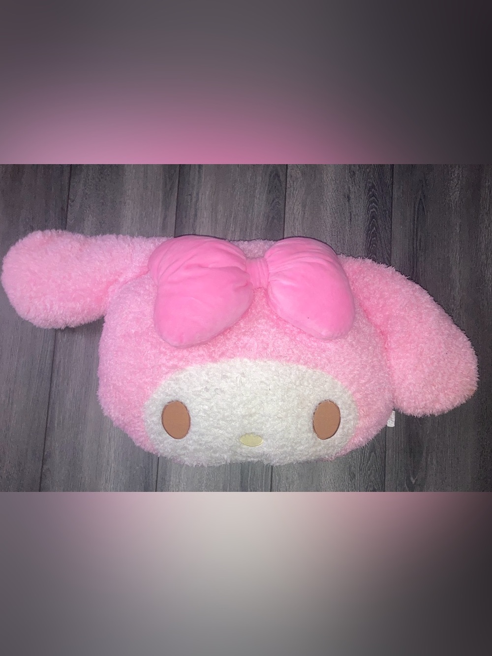 Plush Pink Bow Character Pillow - Kids Toy